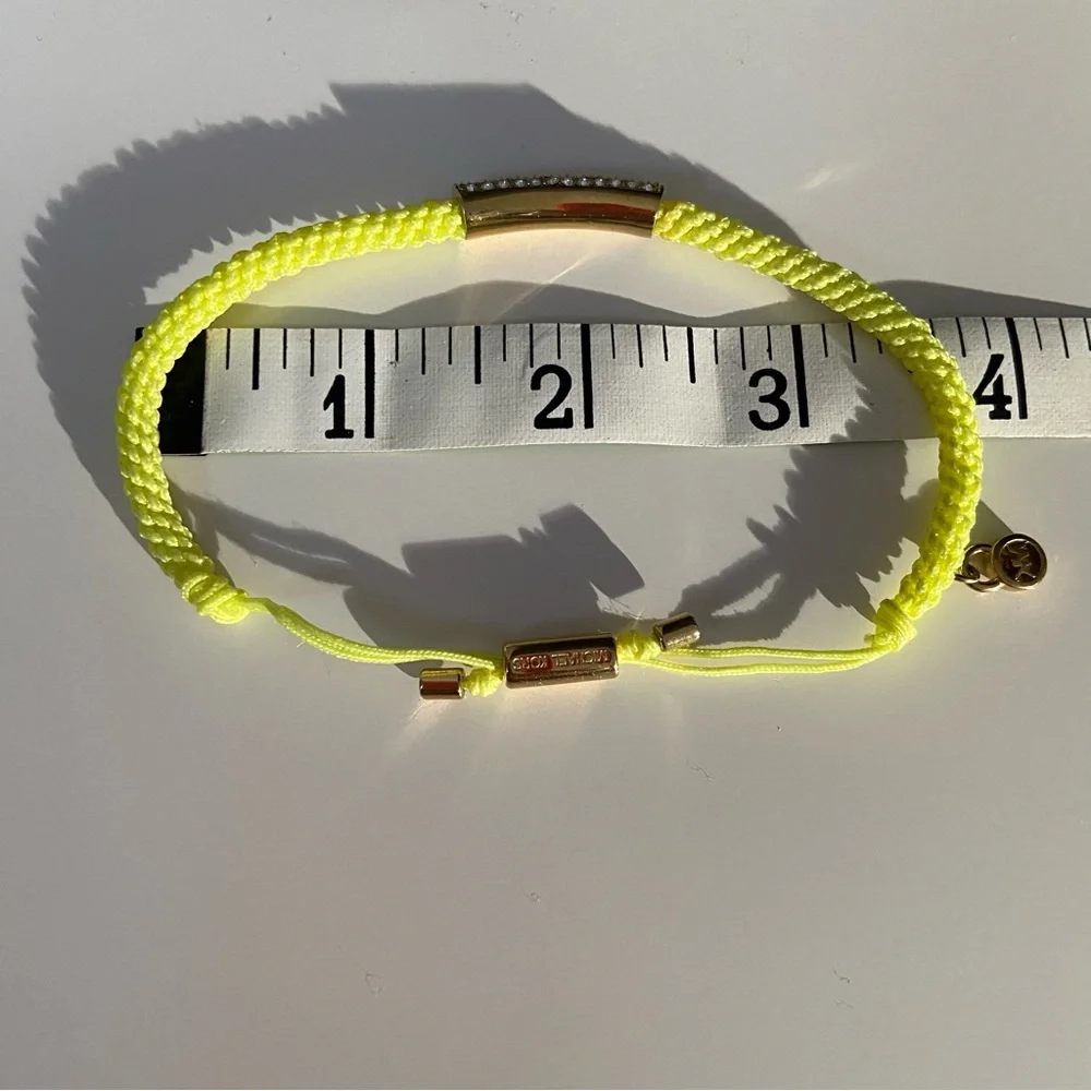Michael Kors Yellow Macrame Pave Bracelet